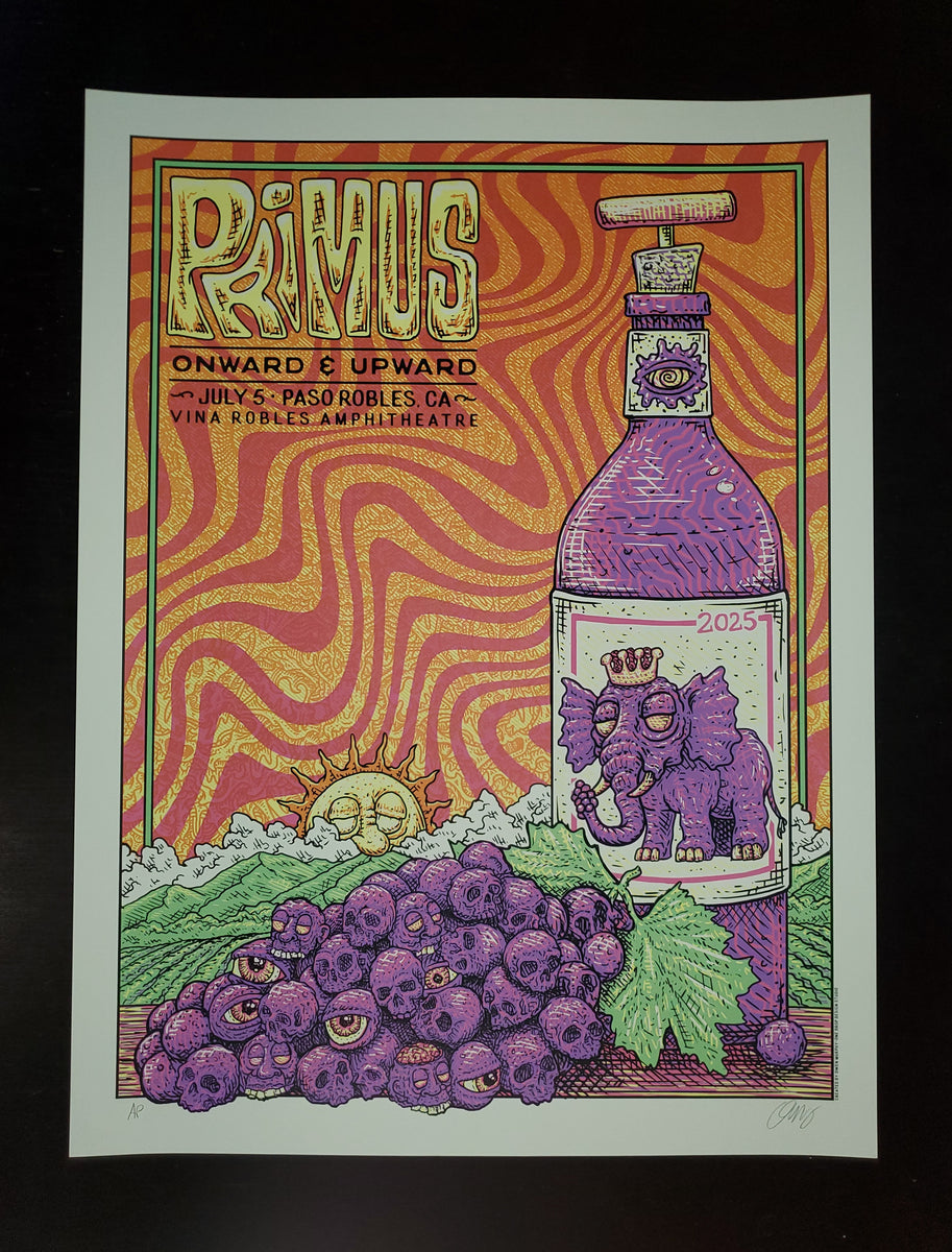 Primus Paso Robles 7/5/25 AP poster – onedropdesignstudio