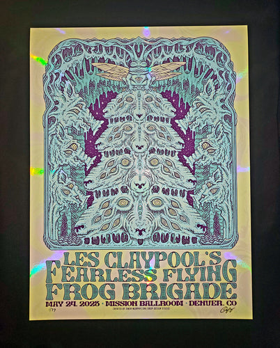 Les Claypool  Frog Brigade Denver 2023- White Rainbow Foil LE 77