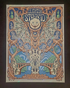 Slightly Stoopid Austin 2024 White Swirl Foil Poster