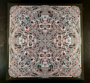 Biomorphic Skull Mandala Pink/Blue LE20