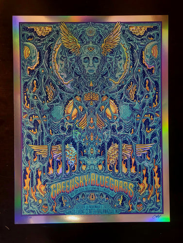 Greensky Bluegrass 25th anniversary Halloween Rainbow Foil