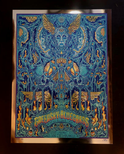 Greensky Bluegrass 25th anniversary Halloween Silver/Chrome Foil