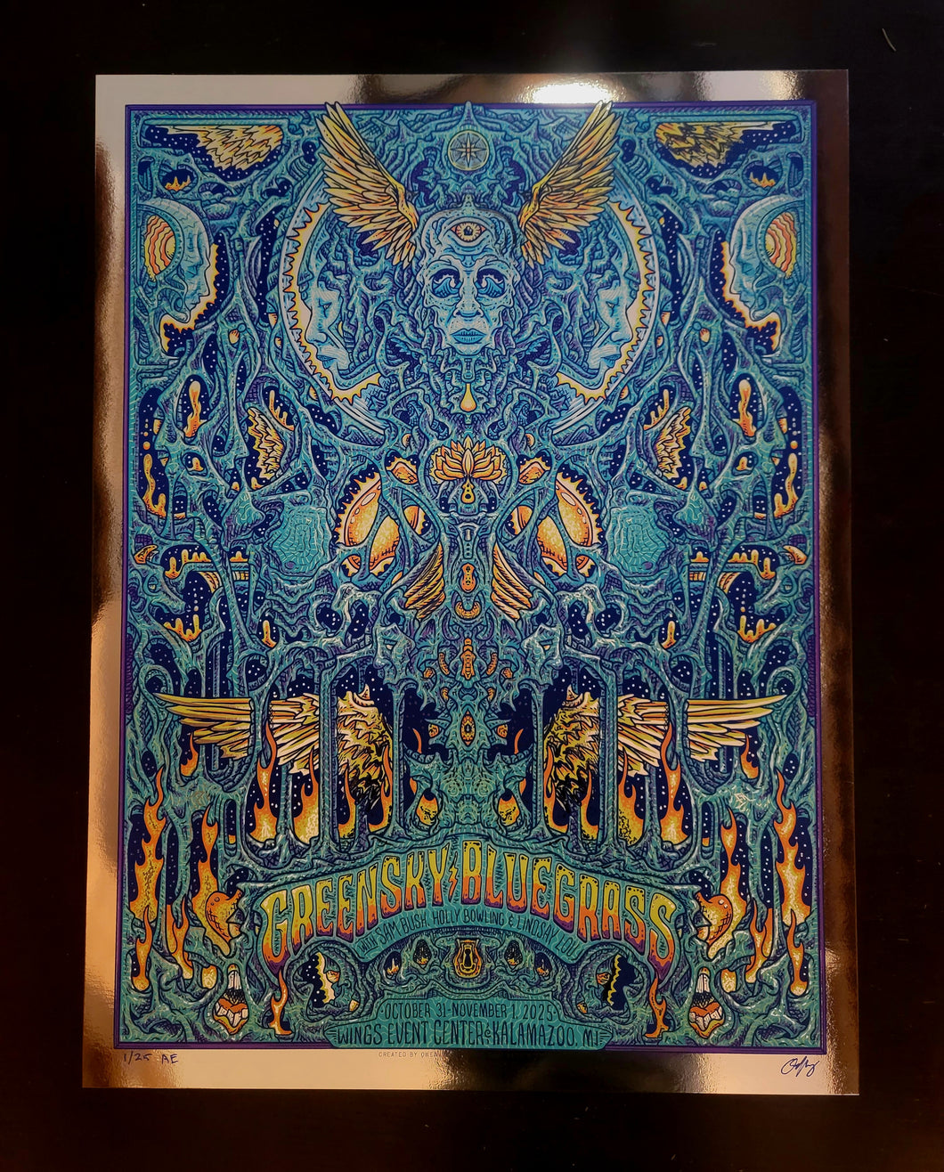 Greensky Bluegrass 25th anniversary Halloween Silver/Chrome Foil