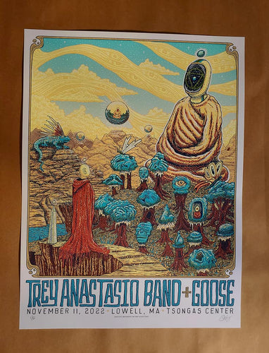 Trey Anastasio Band/ Goose Lowell, MA Poster- Metallic Pearl LE 82